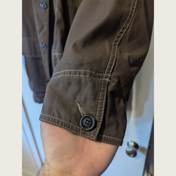 MARLBORO CLASSICS - Long brown coat - Sz S (fits large) - Picture 5 of 11